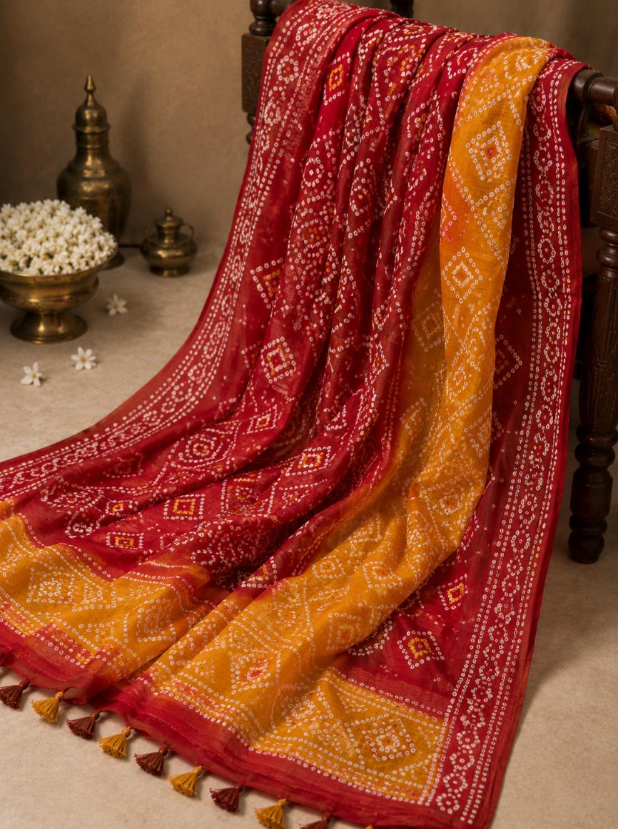 Bandhani Printed Cotton Dupatta