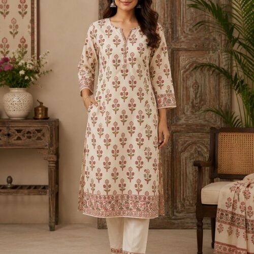 Hand-Block Printed Cotton Kurti