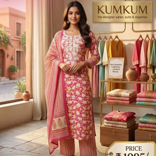 Pink Floral Print Suit Set